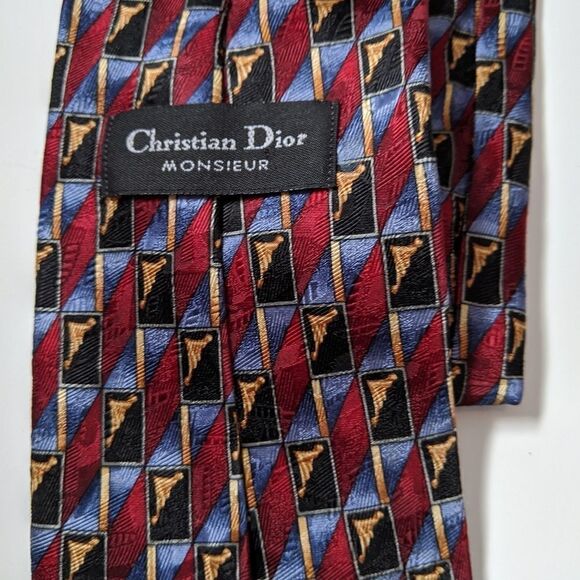 Vintage Christian Dior silk tie - Picture 3 of 4